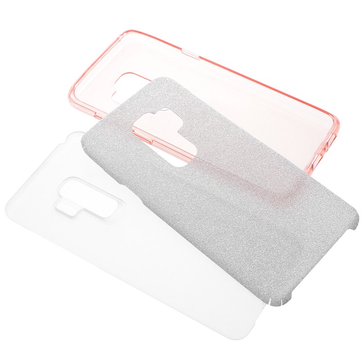 Glittery TPU + PC Combo Case Cover for Samsung Galaxy S9 Plus G965 - Pink-4