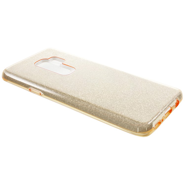 Glittery TPU + PC Combo Shell for Samsung Galaxy S9+ - Gold-3