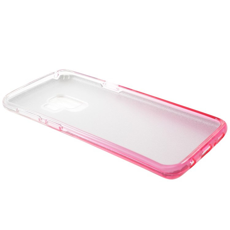 3-in-1 Gradient Glittering PC + TPU Phone Casing Shell for Samsung Galaxy S9 - Rose-4