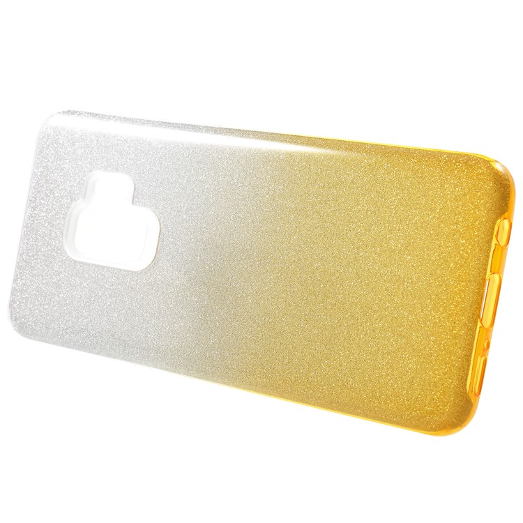3-in-1 Gradient Glittering PC + TPU Phone Casing for Samsung Galaxy S9 - Gold-2