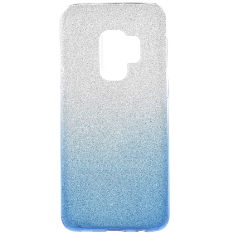 3-in-1 Gradient Glittering PC + TPU Phone Shell for Samsung Galaxy S9 - Blue-1