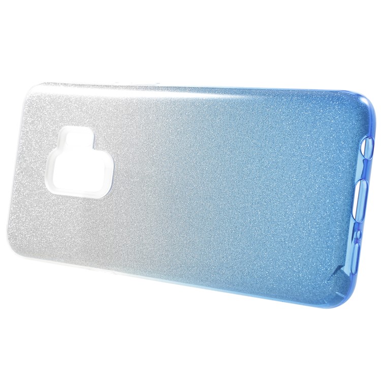 3-in-1 Gradient Glittering PC + TPU Phone Shell for Samsung Galaxy S9 - Blue-2