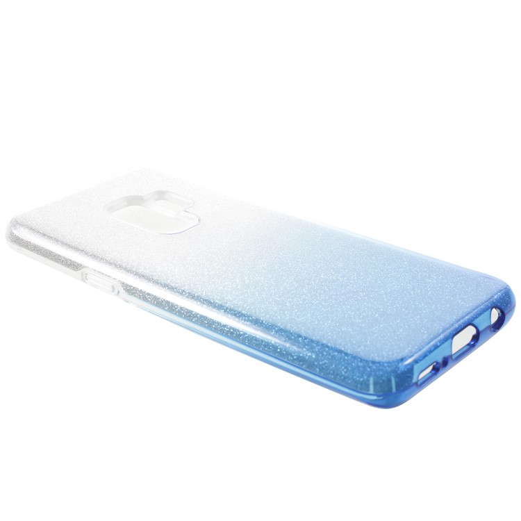 3-in-1 Gradient Glittering PC + TPU Phone Shell for Samsung Galaxy S9 - Blue-3