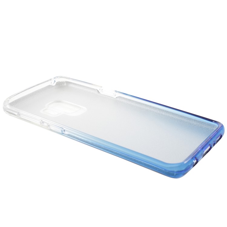 3-in-1 Gradient Glittering PC + TPU Phone Shell for Samsung Galaxy S9 - Blue-4