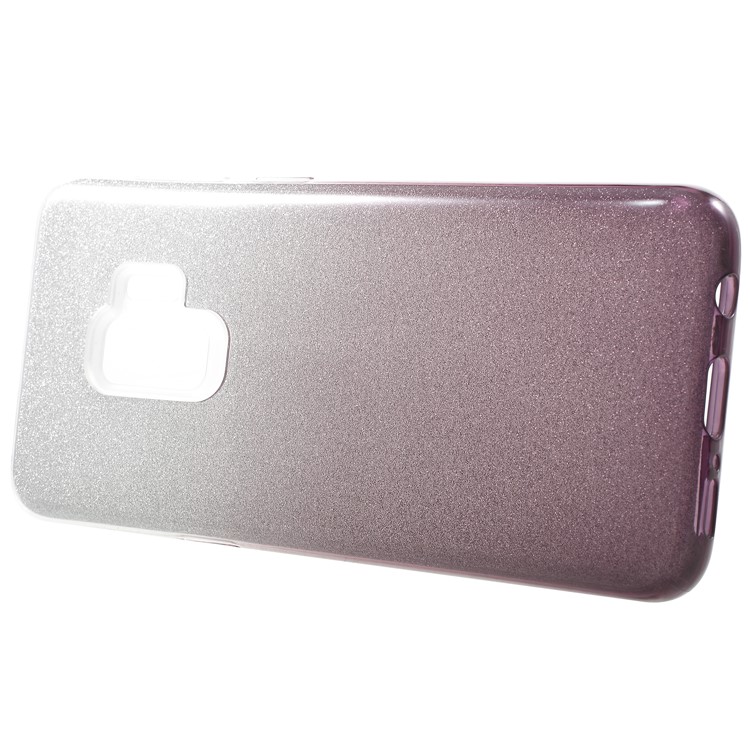 3-in-1 Gradient Glittering PC + TPU Phone Cover for Samsung Galaxy S9 - Dark Purple-2