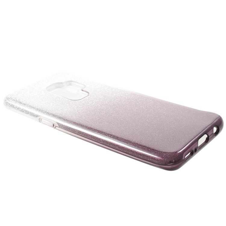 3-in-1 Gradient Glittering PC + TPU Phone Cover for Samsung Galaxy S9 - Dark Purple-3