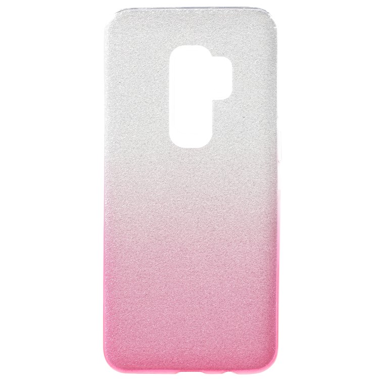 3-in-1 Gradient Glittering PC + TPU Phone Casing Shell for Samsung Galaxy S9 Plus - Rose-1