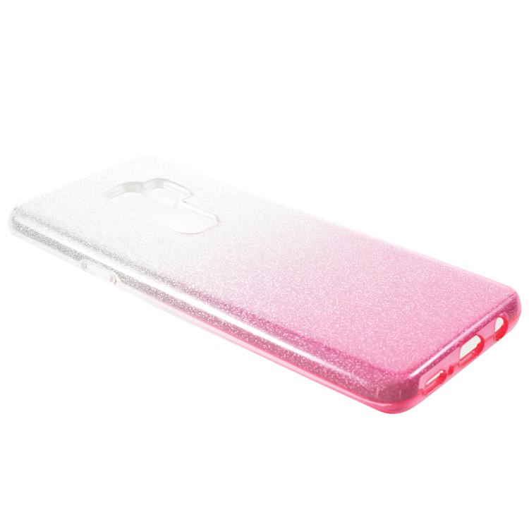 3-in-1 Gradient Glittering PC + TPU Phone Casing Shell for Samsung Galaxy S9 Plus - Rose-3