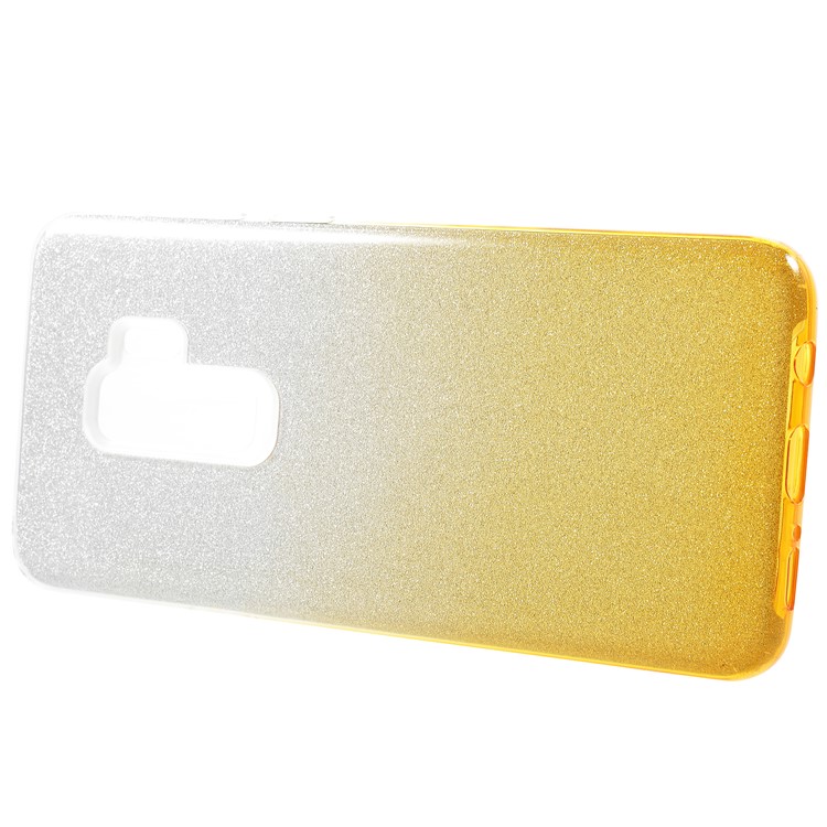 3-in-1 Gradient Glittering PC + TPU Phone Shell for Samsung Galaxy S9 Plus G965 - Gold-2