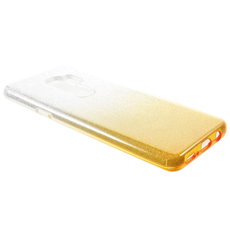3-in-1 Gradient Glittering PC + TPU Phone Shell for Samsung Galaxy S9 Plus G965 - Gold-3
