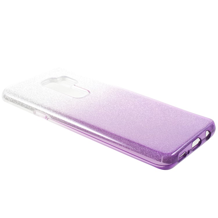 3-in-1 Gradient Glittering PC + TPU Phone Cover for Samsung Galaxy S9 Plus G965 - Light Purple-3