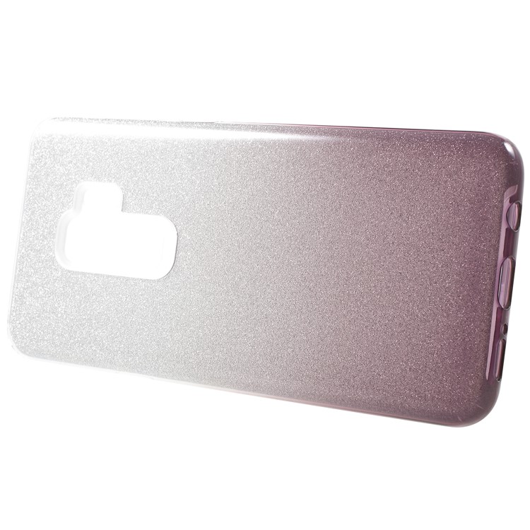 3-in-1 Gradient Glittering PC + TPU Phone Casing Cover for Samsung Galaxy S9 Plus G965 - Dark Purple-2
