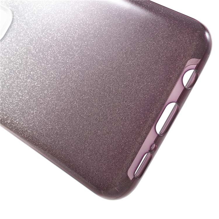 3-in-1 Gradient Glittering PC + TPU Phone Casing Cover for Samsung Galaxy S9 Plus G965 - Dark Purple-4