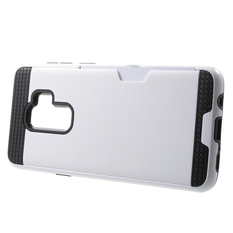 Brushed PC + TPU Hybrid Phone Card Slot Cover for Samsung Galaxy S9 Plus - White-2