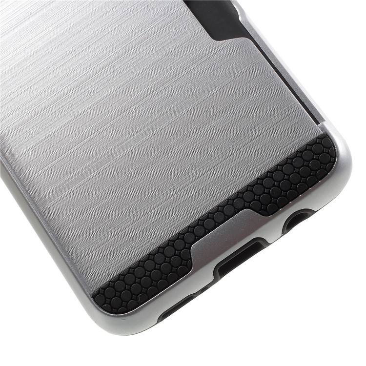 Brushed PC + TPU Hybrid Phone Card Slot Casing for Samsung Galaxy S9 Plus G965 - Silver-4