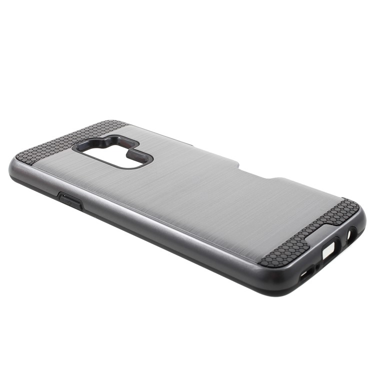 Brushed PC + TPU Hybrid Phone Card Slot Shell for Samsung Galaxy S9 Plus G965 - Grey-3