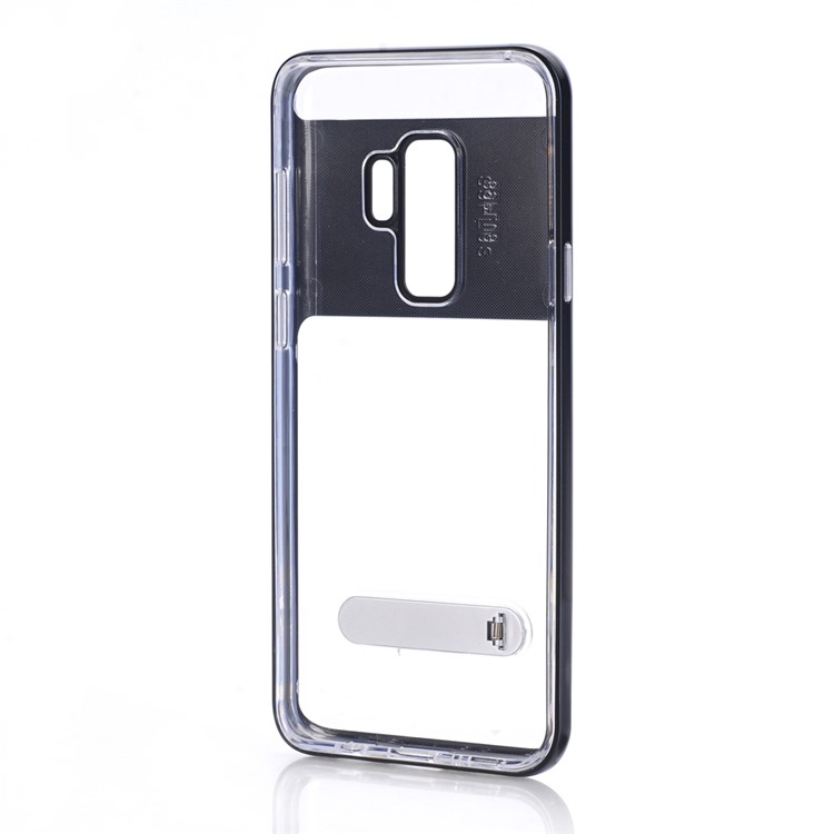 Hybrid Clear Back PC + TPU Kickstand Mobile Casing for Samsung Galaxy S9 Plus G965 - Black-2