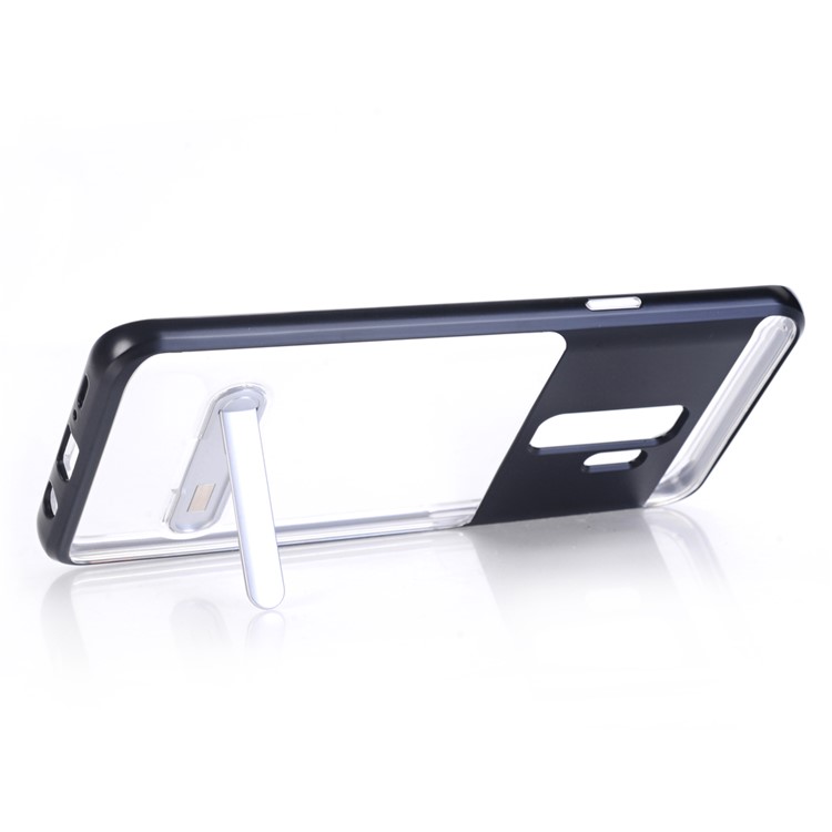 Hybrid Clear Back PC + TPU Kickstand Mobile Casing for Samsung Galaxy S9 Plus G965 - Black-3