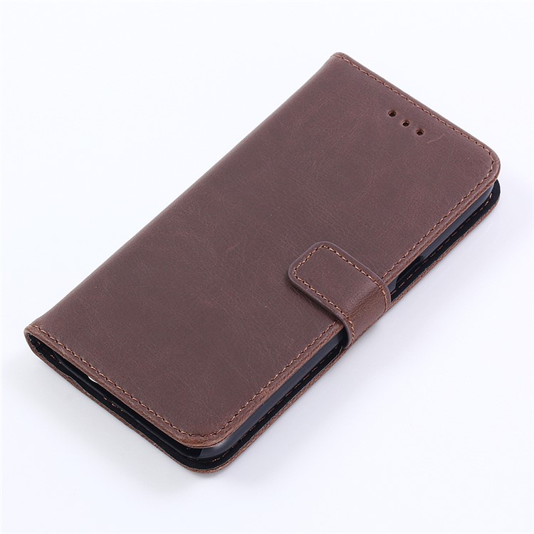 Retro Crazy Horse PU Leather Wallet Stand Case for Samsung Galaxy J2 Pro 2018 - Coffee-4