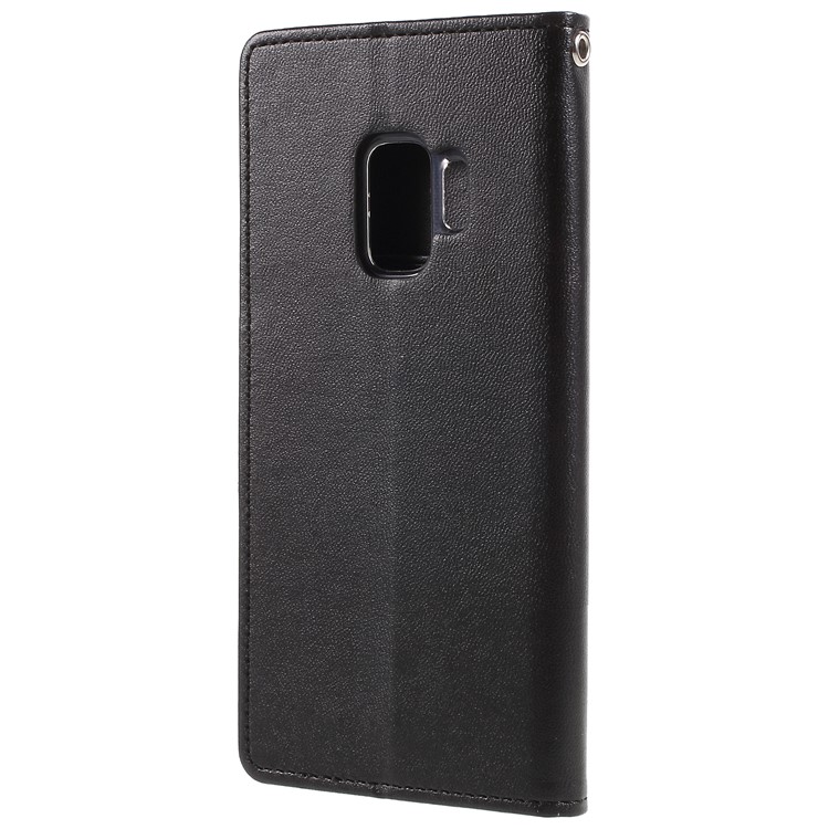 MERCURY GOOSPERY Bravo Diary Wallet Leather Mobile Casing for Samsung Galaxy S9 - Black-3