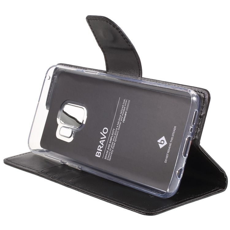 MERCURY GOOSPERY Bravo Diary Wallet Leather Mobile Casing for Samsung Galaxy S9 - Black-7