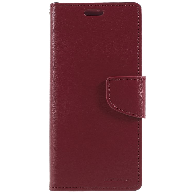 MERCURY GOOSPERY Bravo Diary Wallet Leather Mobile Case for Samsung Galaxy S9 G960 - Wine Red-3