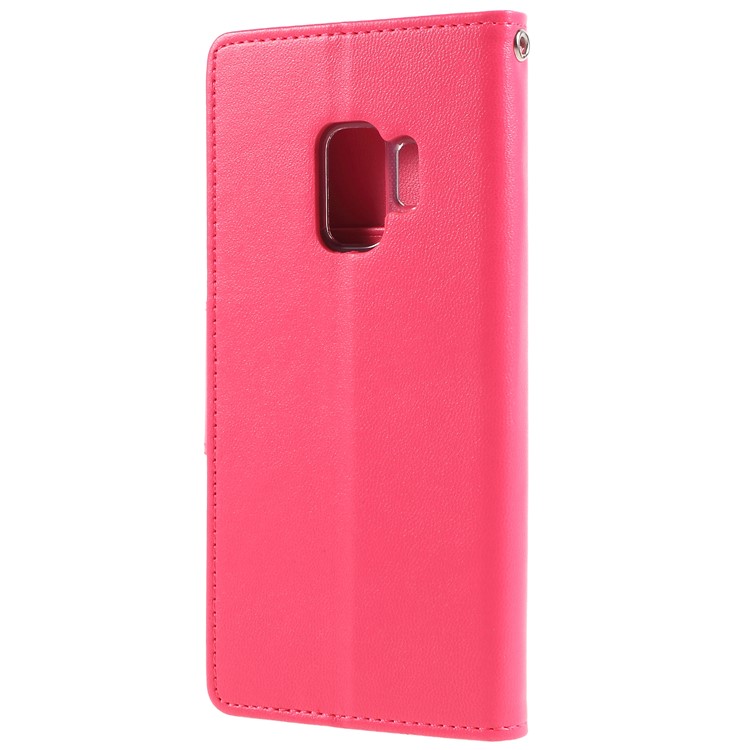 MERCURY GOOSPERY Bravo Diary Wallet Leather Phone Cover for Samsung Galaxy S9 G960 - Rose-2