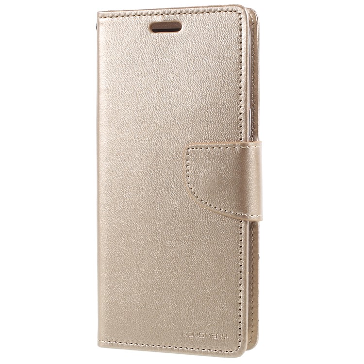 MERCURY GOOSPERY Bravo Diary Leather Stand Cover for Samsung Samsung Galaxy S9 G960 - Gold-1