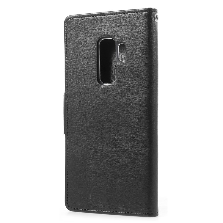 MERCURY GOOSPERY Bravo Diary Wallet Leather Shell for Samsung Galaxy S9 Plus - Black-3