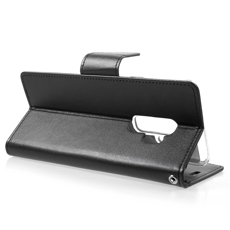 MERCURY GOOSPERY Bravo Diary Wallet Leather Shell for Samsung Galaxy S9 Plus - Black-4