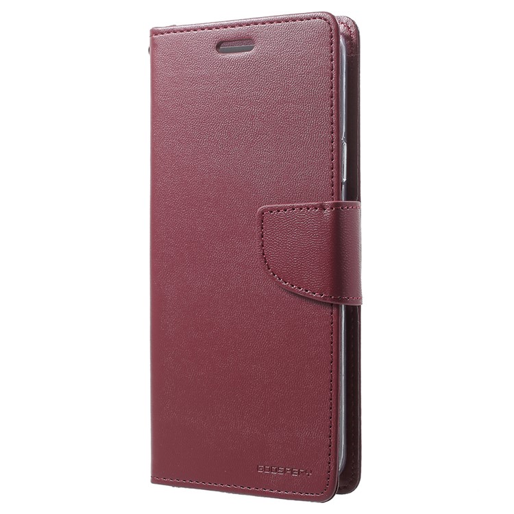MERCURY GOOSPERY Bravo Diary Wallet Leather Case with Stand for Samsung Galaxy S9 Plus - Wine Red-2