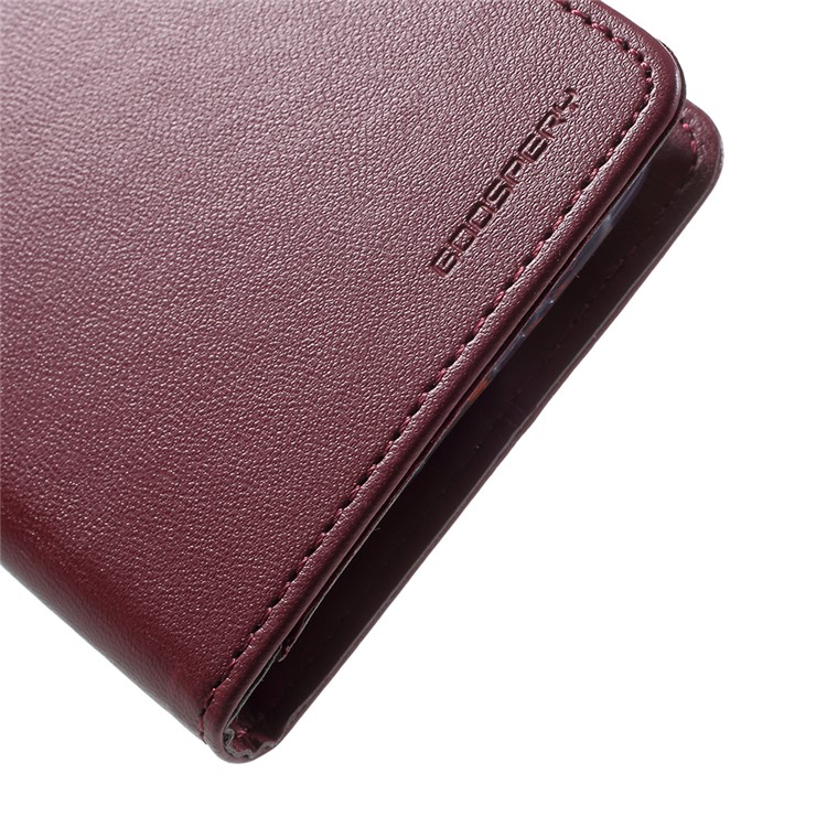 MERCURY GOOSPERY Bravo Diary Wallet Leather Case with Stand for Samsung Galaxy S9 Plus - Wine Red-7