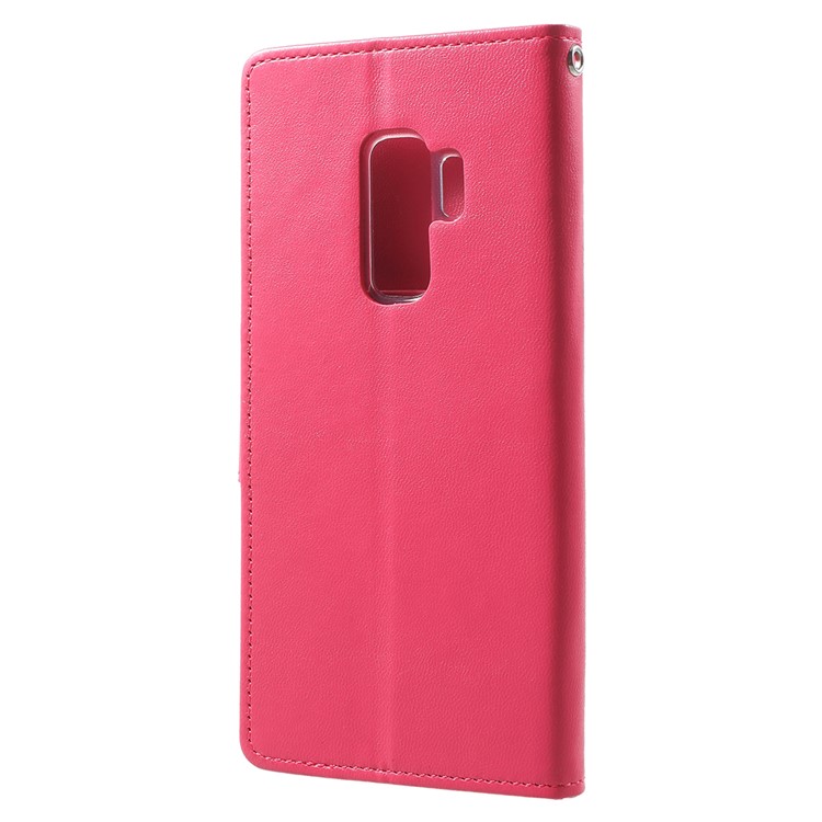 MERCURY GOOSPERY Bravo Diary PU Leather Wallet Stand Mobile Cover Shell for Samsung Galaxy S9 Plus - Rose-3