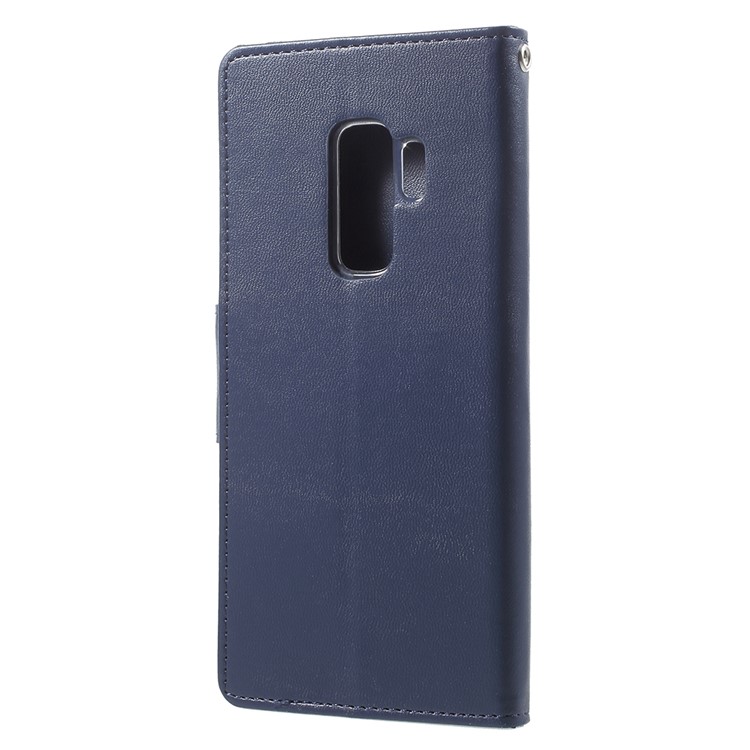 MERCURY GOOSPERY Bravo Diary Wallet Leather Protection Phone Cover for Samsung Galaxy S9 Plus - Dark Blue-3