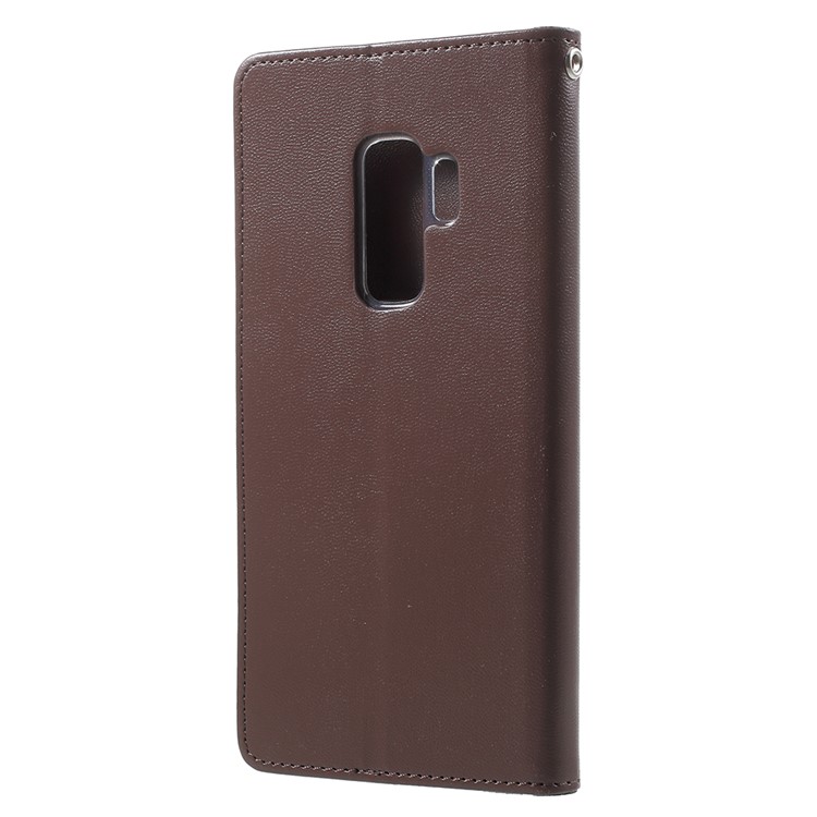MERCURY GOOSPERY for Samsung Galaxy S9+ Bravo Diary PU Leather Cell Phone Case Accessory - Coffee-3