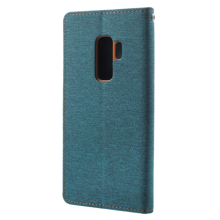 MERCURY GOOSPERY Diário De Lona Stand Bolsa De Couro Para Carteira De Samsung Galaxy S9 Plus - Verde-3