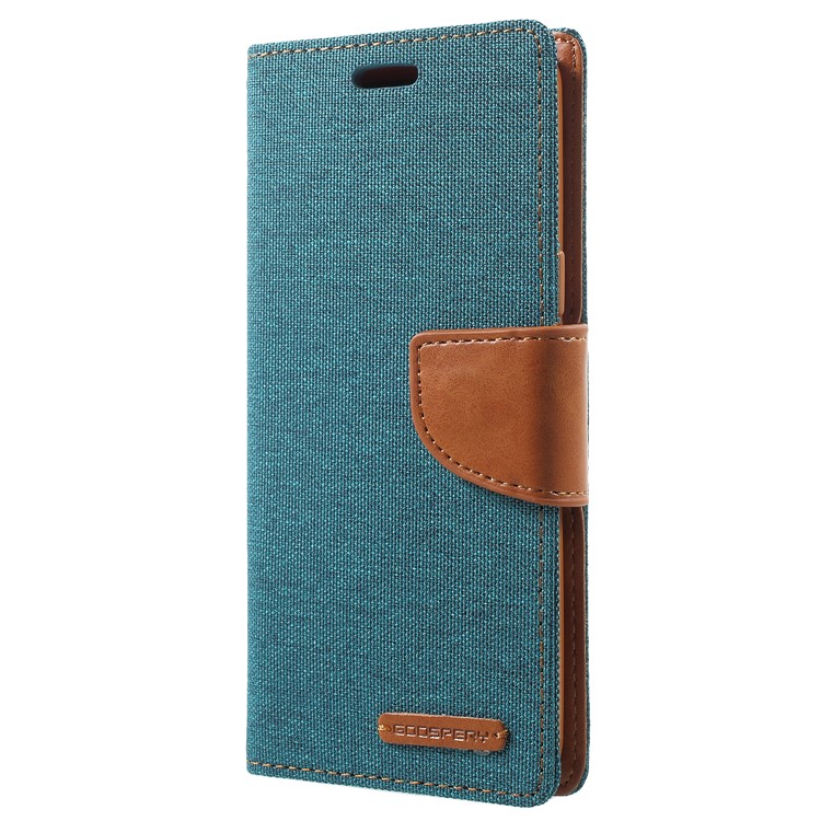 MERCURY GOOSPERY for Samsung Galaxy S9 Canvas Diary Stand Leather Wallet Cover - Green-2
