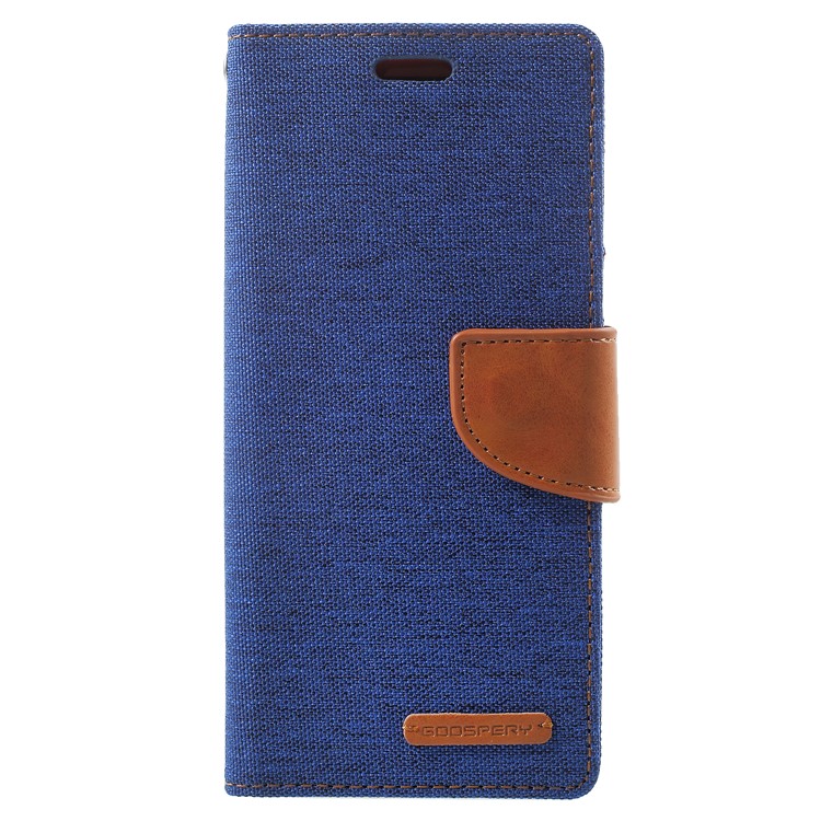 MERCURY GOOSPERY for Samsung Galaxy S9 Canvas Diary Stand Leather Wallet Shell - Baby Blue-1