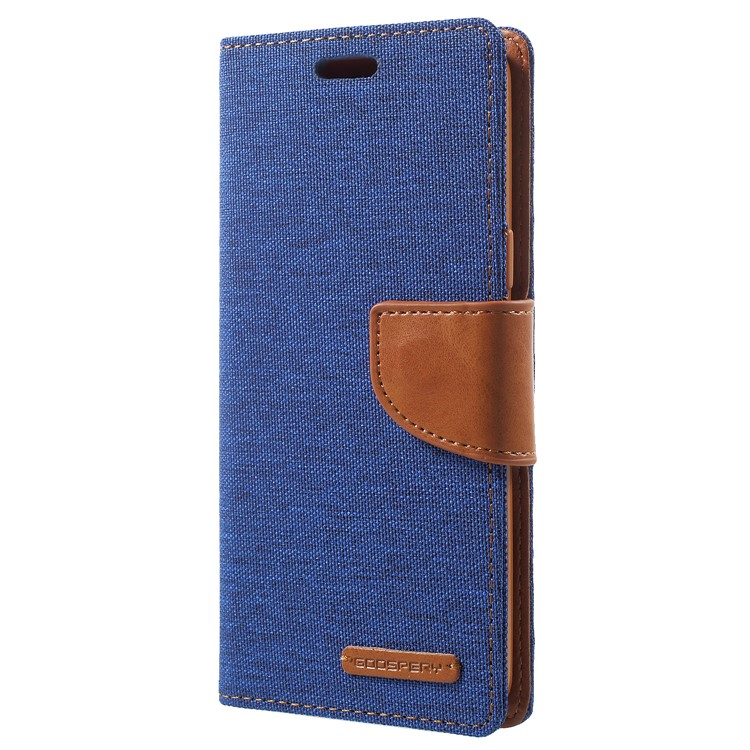 MERCURY GOOSPERY for Samsung Galaxy S9 Canvas Diary Stand Leather Wallet Shell - Baby Blue-2