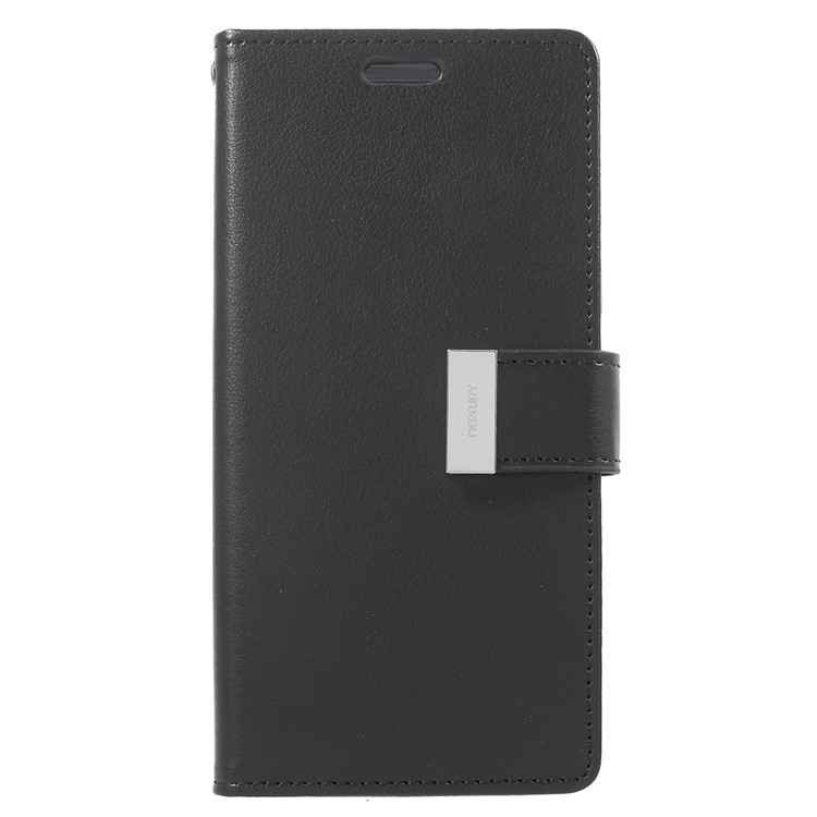 MERCURY GOOSPERY Rich Diary Leather Wallet Cover for Samsung Galaxy S9 - Black-2