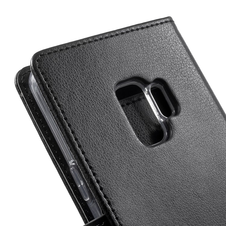 MERCURY GOOSPERY Rich Diary Leather Wallet Cover for Samsung Galaxy S9 - Black-8