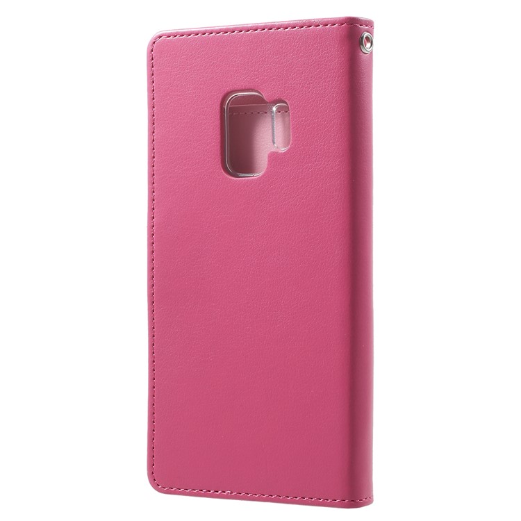 MERCURY GOOSPERY Rich Diary Leather Wallet Case for Samsung Galaxy S9 G960 - Rose-3
