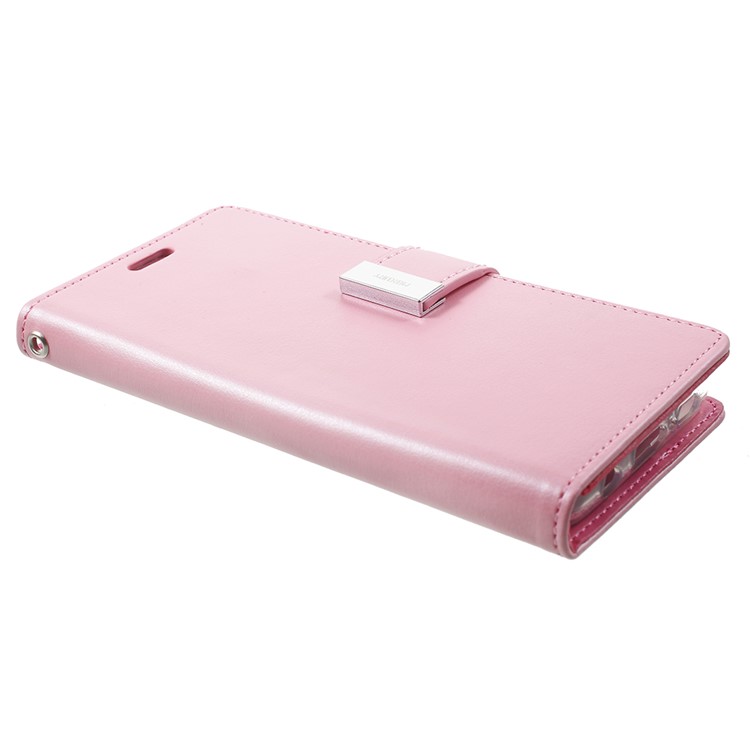 MERCURY GOOSPERY Rich Diary Leather Wallet Shell for Samsung Galaxy S9 G960 - Pink-4