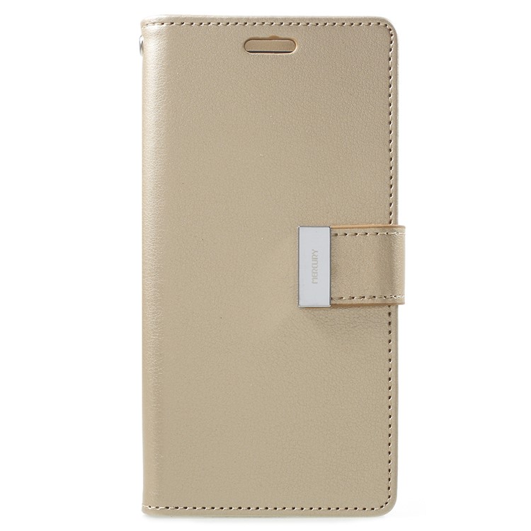 MERCURY GOOSPERY Rich Diary Leather Wallet Phone Case for Samsung Galaxy S9 - Gold-1
