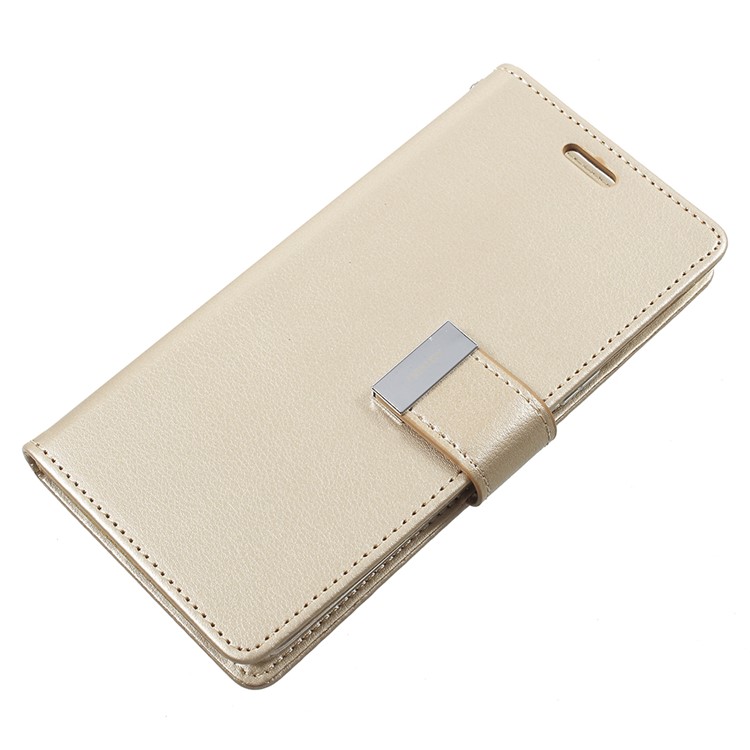 MERCURY GOOSPERY Rich Diary Leather Wallet Phone Case for Samsung Galaxy S9 - Gold-4