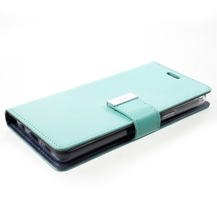 MERCURY GOOSPERY Rich Diary Flip Leather Mobile Cover for Samsung Galaxy S9 G960 - Cyan-4