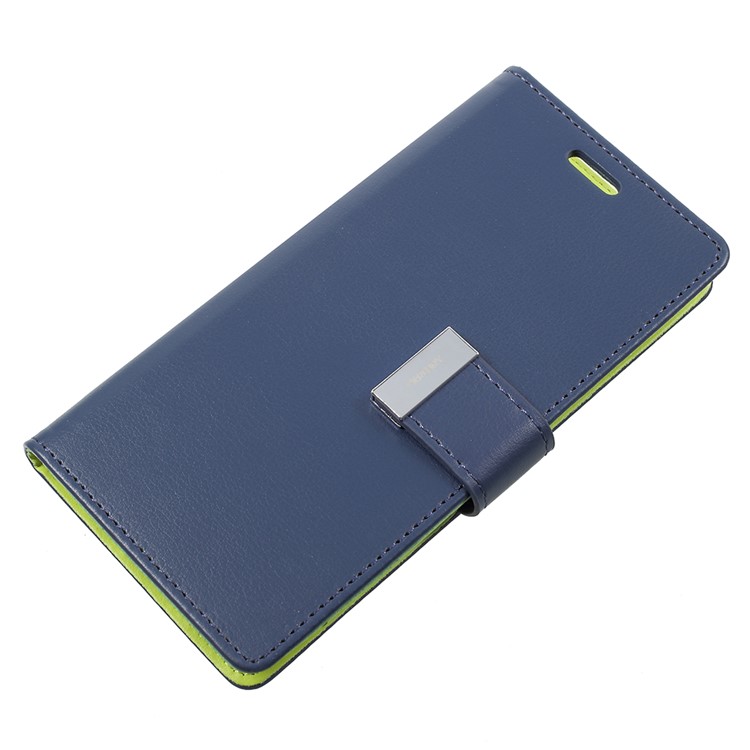 MERCURY GOOSPERY Rich Diary Leather Wallet Mobile Case for Samsung Galaxy S9 G960 - Dark Blue-4