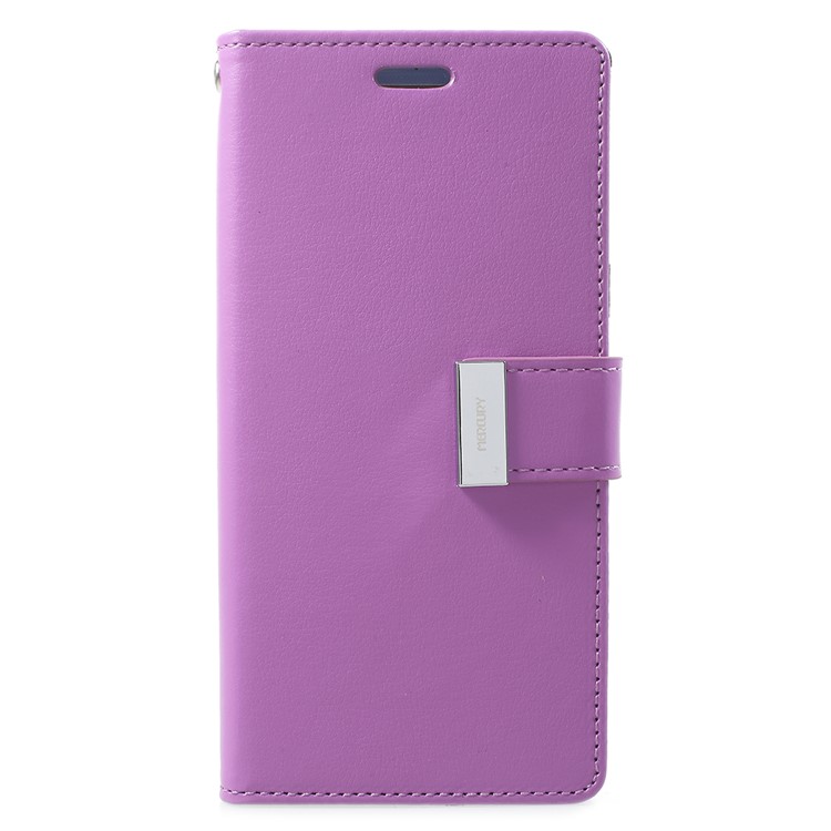 MERCURY GOOSPERY Rich Diary Leather Wallet Shell Cover for Samsung Galaxy S9 G960 - Purple-1