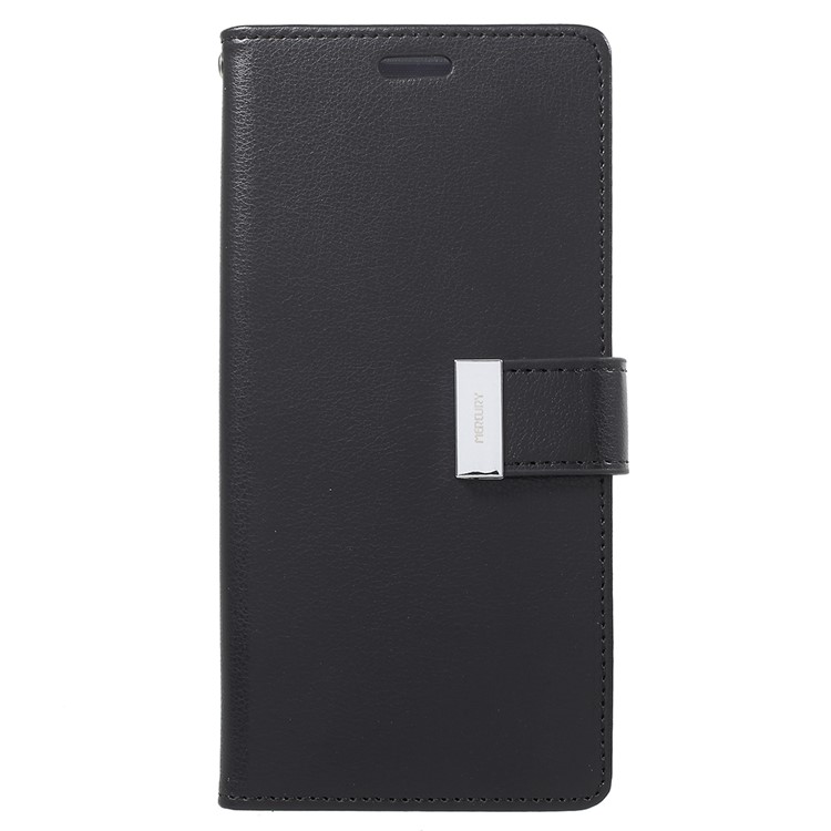 MERCURY GOOSPERY Rich Diary Leather Wallet Case for Samsung Galaxy S9+ - Black-2