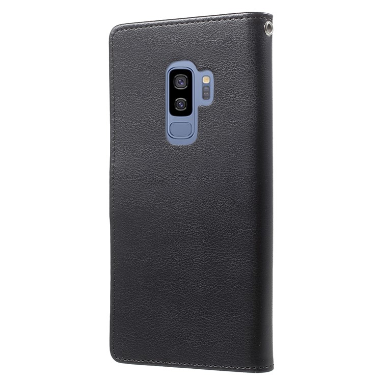 MERCURY GOOSPERY Rich Diary Leather Wallet Case for Samsung Galaxy S9+ - Black-3